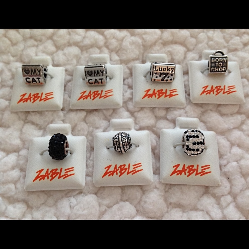 NWT. Zable brand Sterling Silver Beads. Lot of (7)